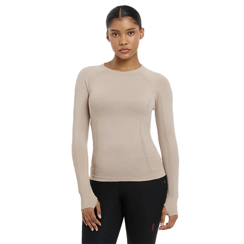 LeMieux Britney Ladies Seamless Long Sleeve Top - Almond