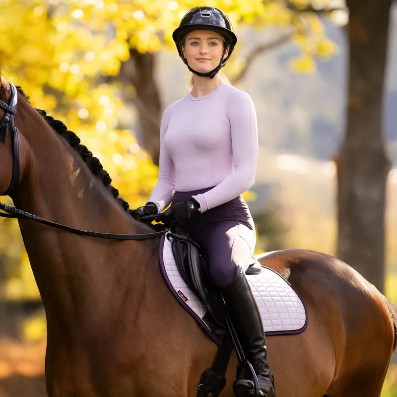 LeMieux Britney Womens Seamless Long Sleeve Top - Lilac-5