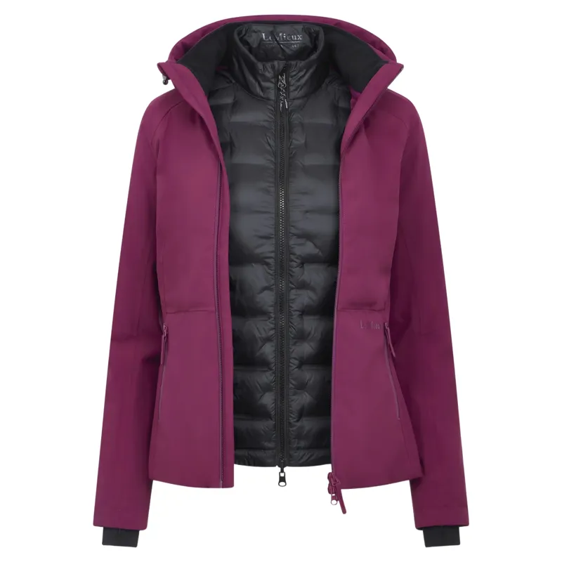 LeMieux Brooke Hybrid 3-in-1 Womens Waterproof Jacket - Blackberry-1