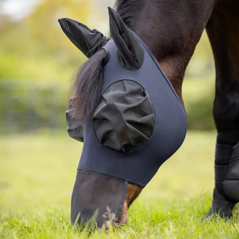 LeMieux Bug Relief Full Fly Mask - Navy-1