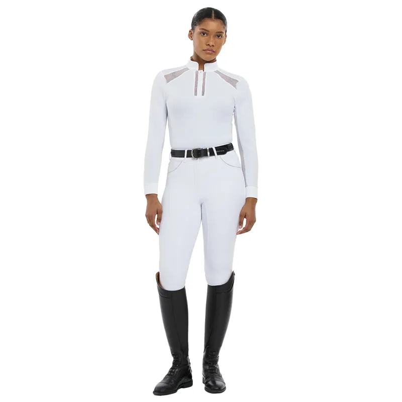 LeMieux Camille Womens Long Sleeve Show Shirt - White-2