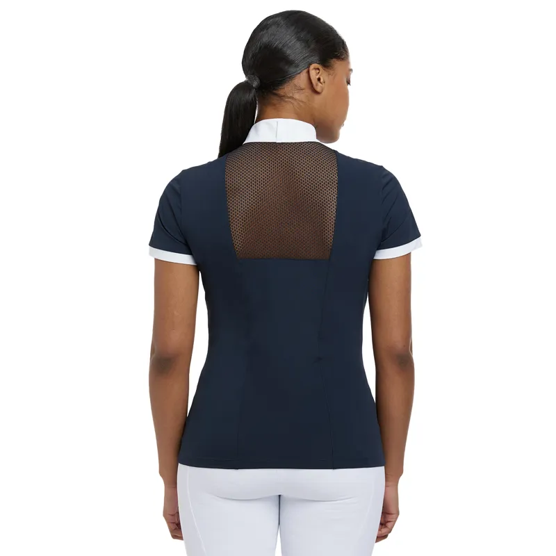 LeMieux Camille Womens Short Sleeve Show Shirt - Navy-1