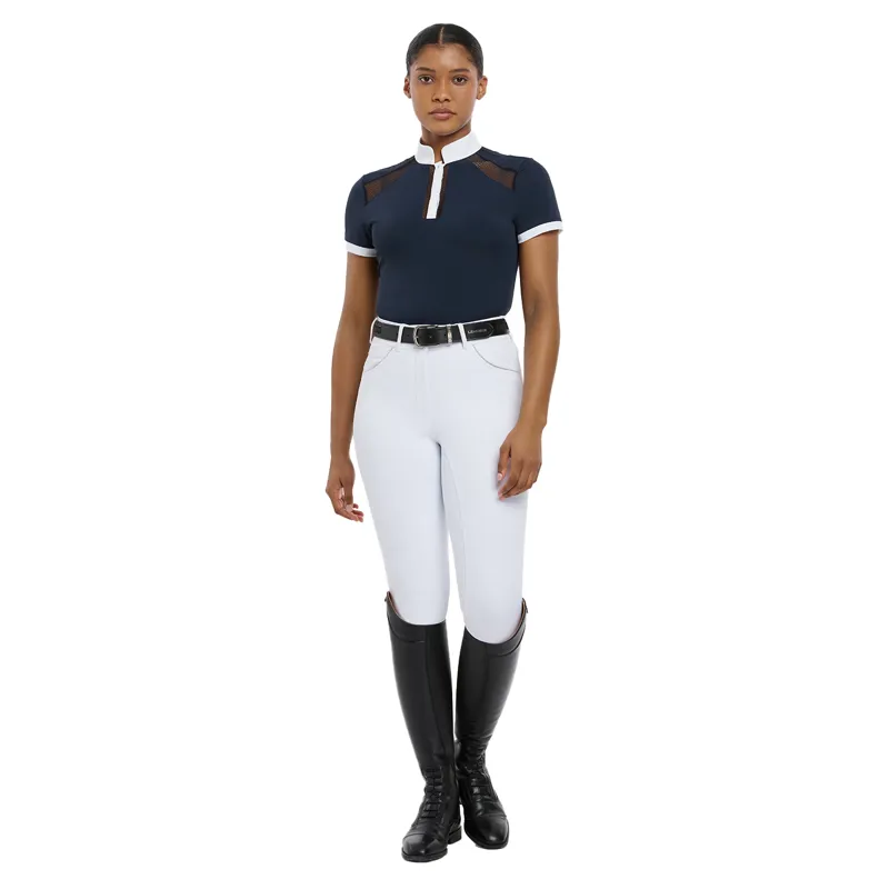 LeMieux Camille Womens Short Sleeve Show Shirt - Navy-3