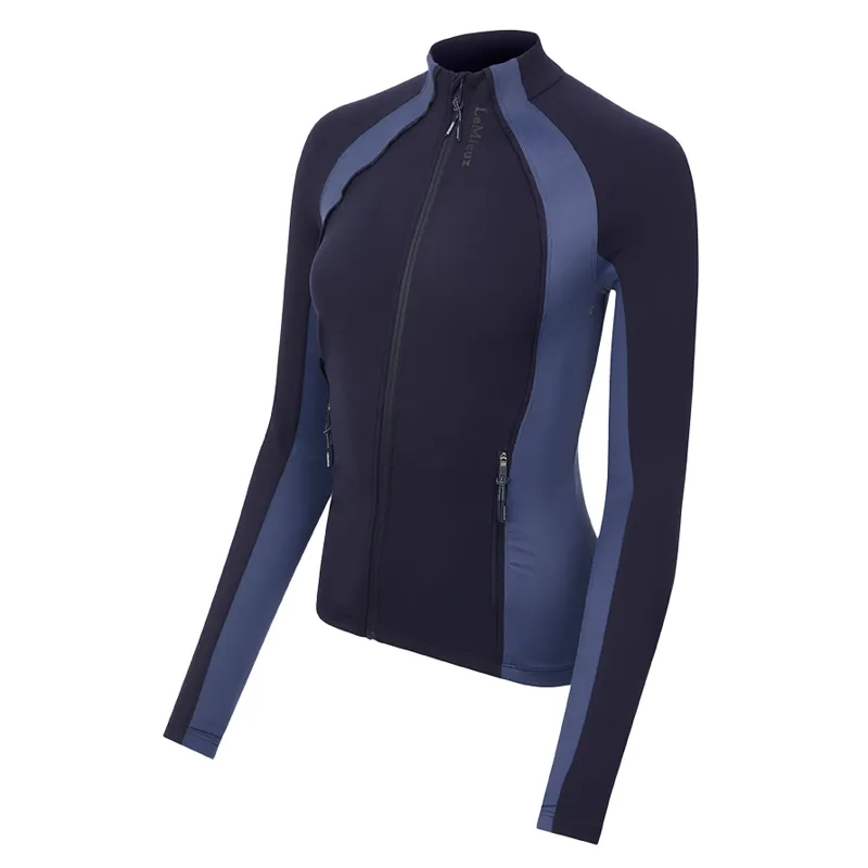 LeMieux Carly Ladies Zip Through Top - Navy-3