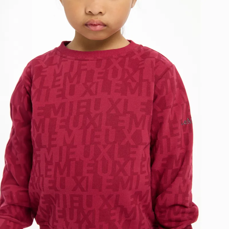 LeMieux Mini Casey Crew Junior Sweatshirt - Ember-1