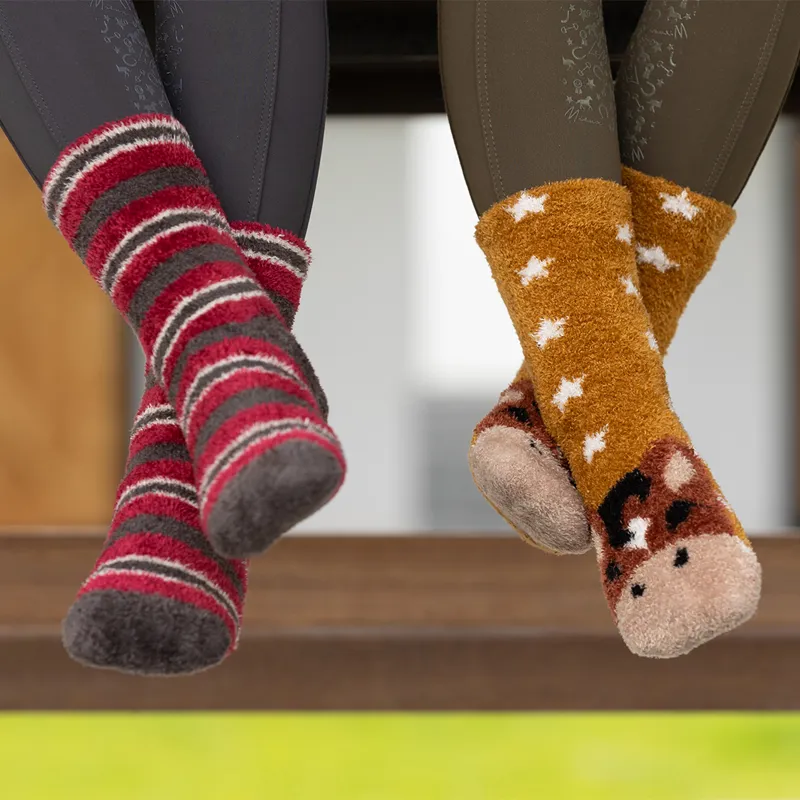 LeMieux Mini Fluffy Character Junior Socks - Chancer-2