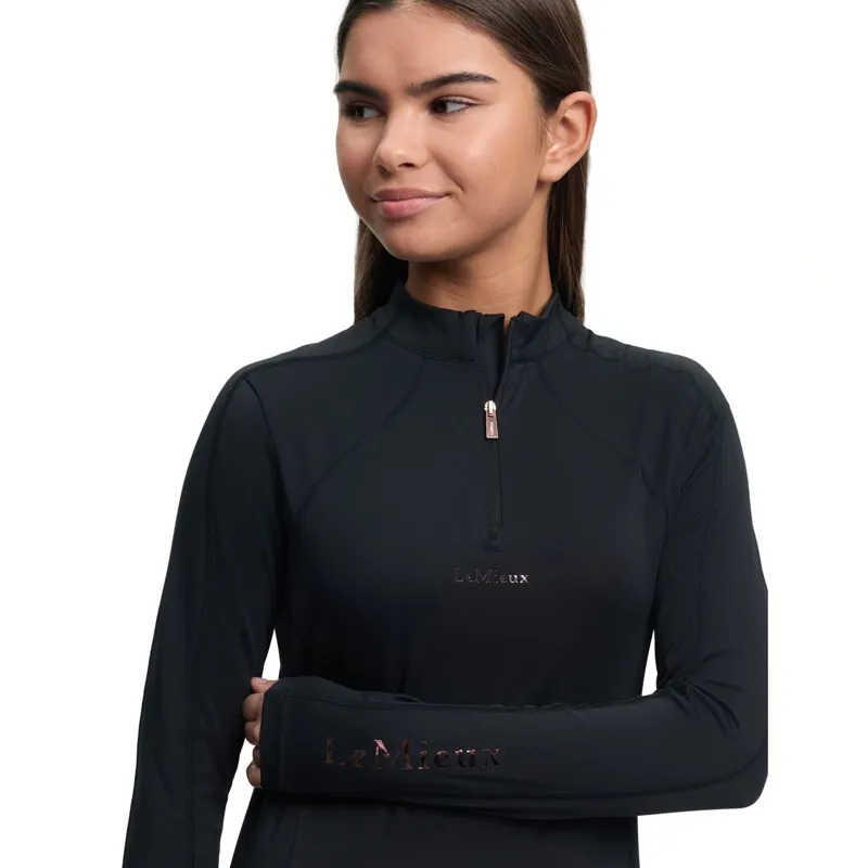 LeMieux Sparkle Young Rider Base Layer - Black-3