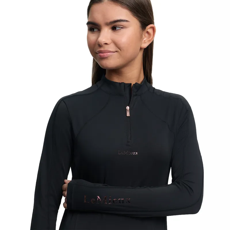 LeMieux Sparkle Young Rider Base Layer - Black-5