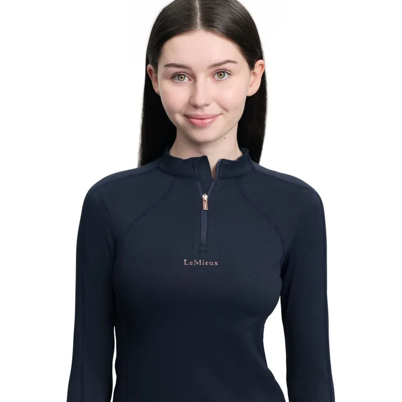 LeMieux Sparkle Young Rider Base Layer - Navy-3