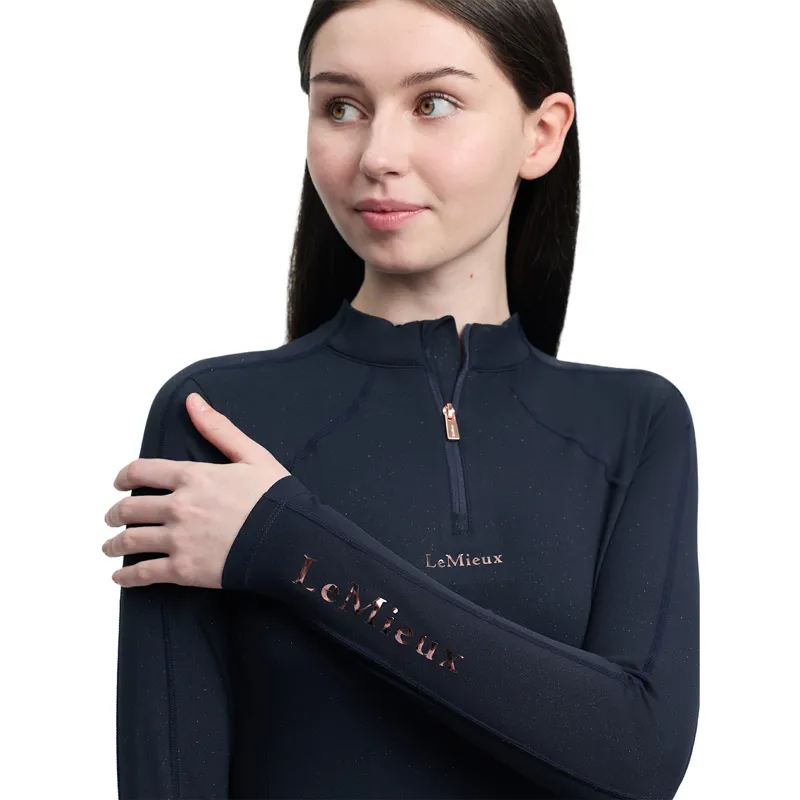 LeMieux Sparkle Young Rider Base Layer - Navy-5