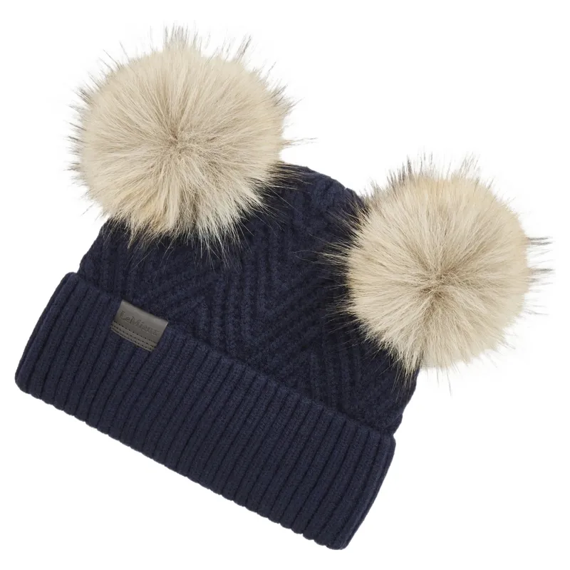 LeMieux Mini Double Pom Beanie - Navy
