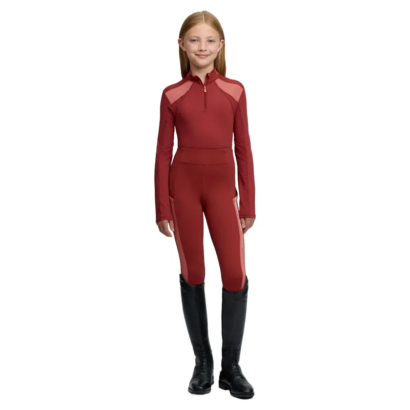 LeMieux Young Rider Mia Mesh Long Sleeve Base Layer - Russet-4