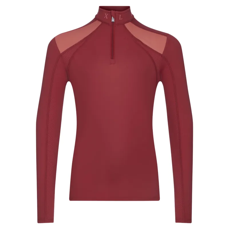 LeMieux Young Rider Mia Mesh Long Sleeve Base Layer - Russet-1