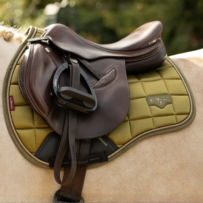 LeMieux Loire GP Square Saddlecloth - Gooseberry-2