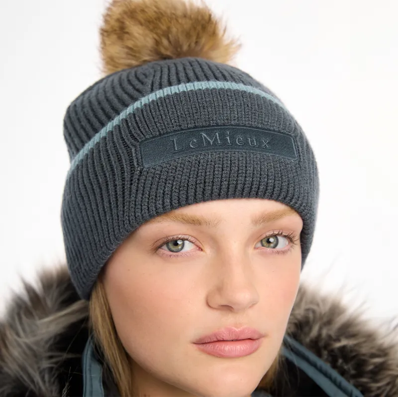 LeMieux Clara Cable Beanie Hat - Petrol-5