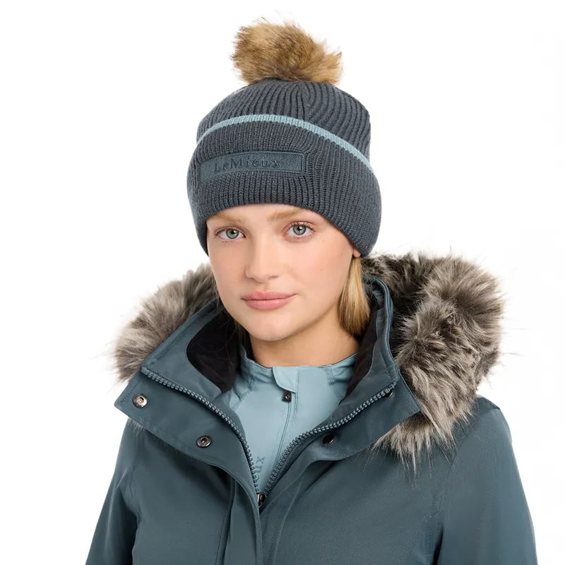 LeMieux Clara Cable Beanie Hat - Petrol-1