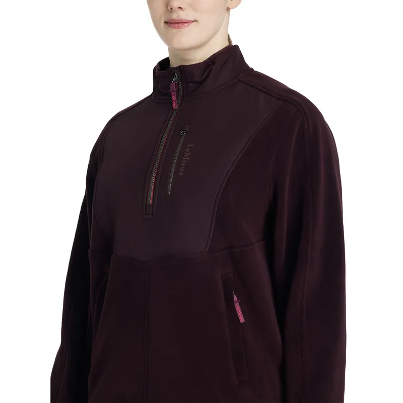 LeMieux Clara Womens Hybrid Fleece - Damson-5