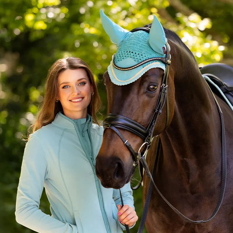 LeMieux Classic Fly Hood - Lagoon-2