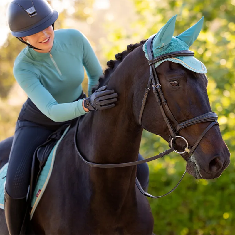 LeMieux Classic Fly Hood - Lagoon-3