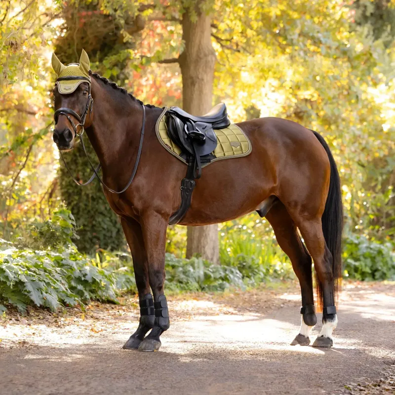 LeMieux Loire Classic Close Contact Square Saddlecloth - Gooseberry-1