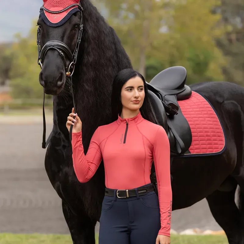 LeMieux Classique Womens Base Layer - Cranberry-3