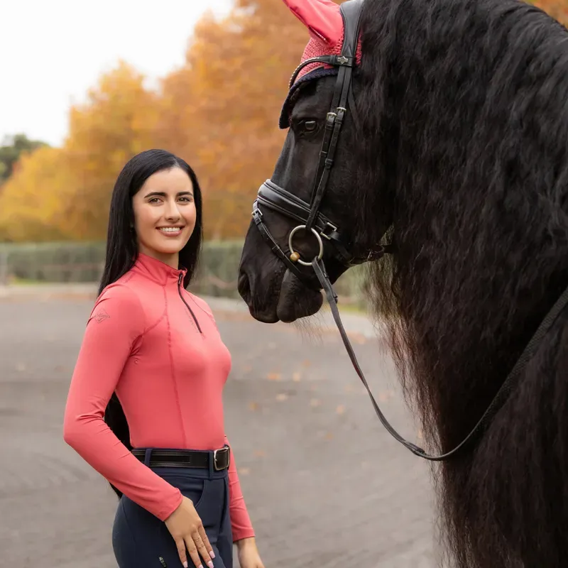 LeMieux Classique Womens Base Layer - Cranberry-4