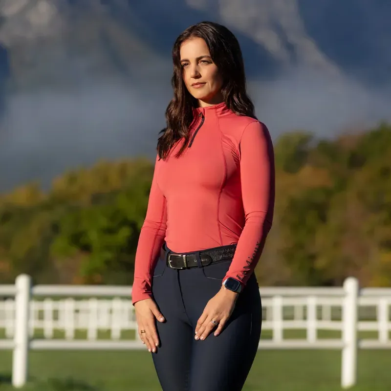 LeMieux Classique Womens Base Layer - Cranberry-6