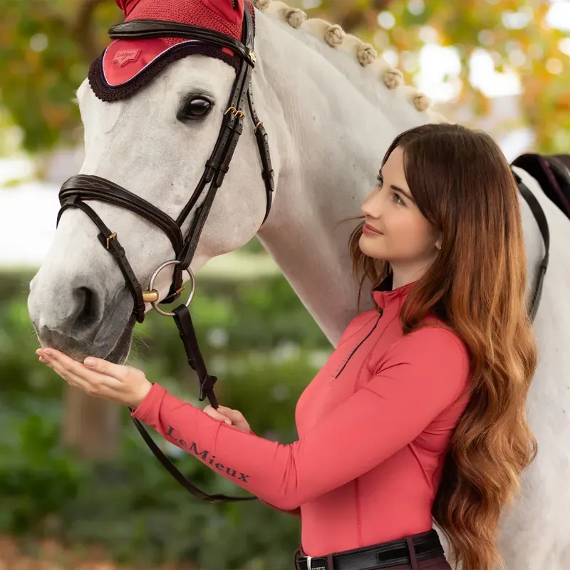 LeMieux Classique Womens Base Layer - Cranberry-8