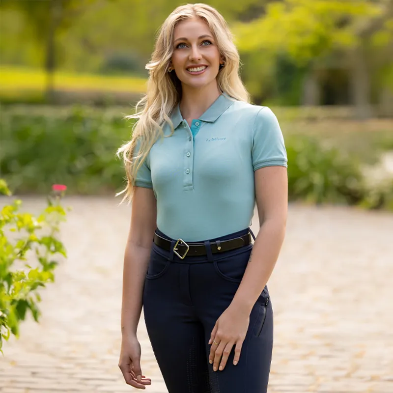 LeMieux Classique Ladies Polo Shirt - Aqua-6