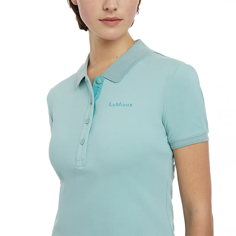 LeMieux Classique Ladies Polo Shirt - Aqua-3