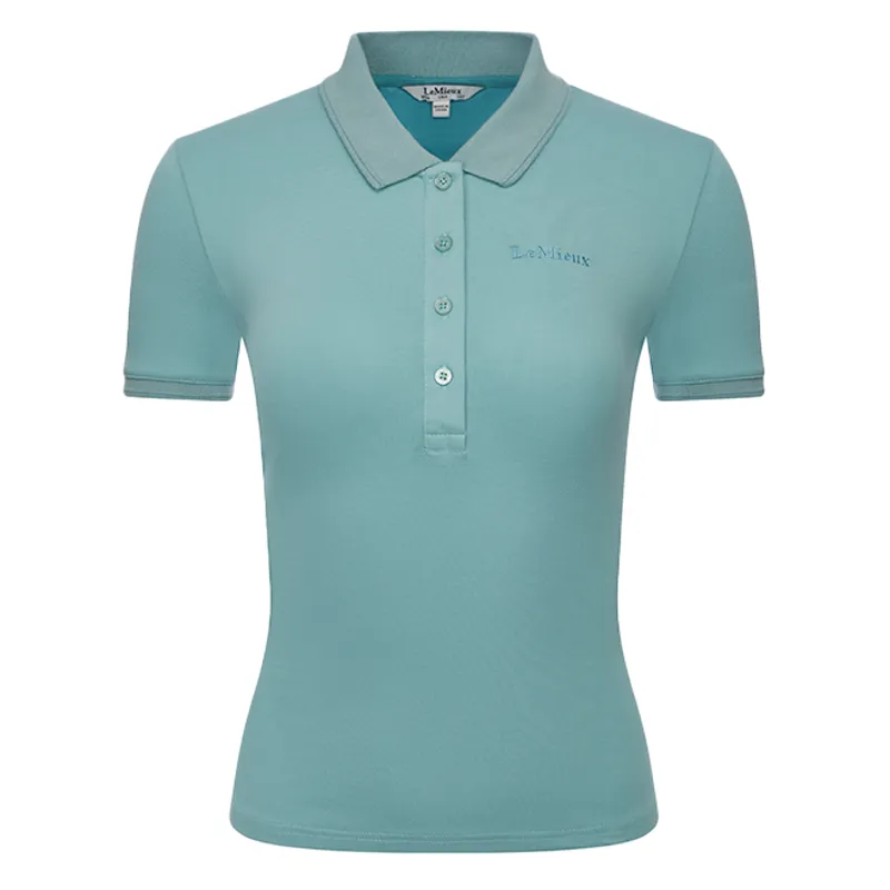 LeMieux Classique Ladies Polo Shirt - Aqua-1