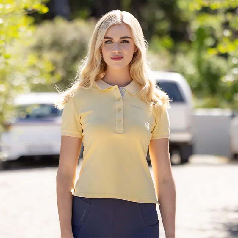 LeMieux Classique Ladies Polo Shirt - Mimosa-2