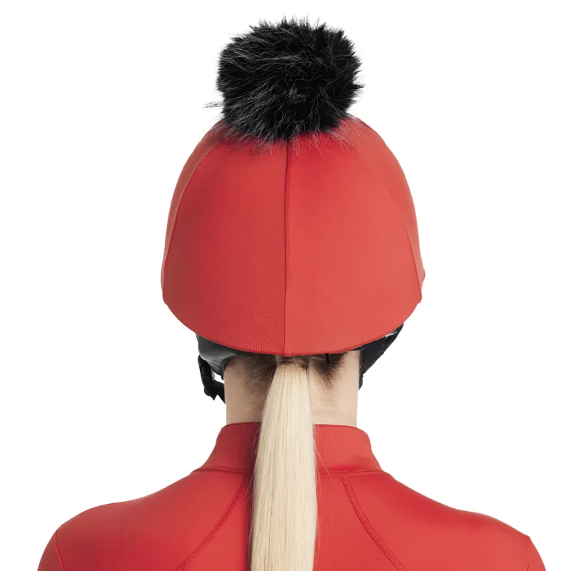 LeMieux Classique Pom Hat Silk - Chilli-3