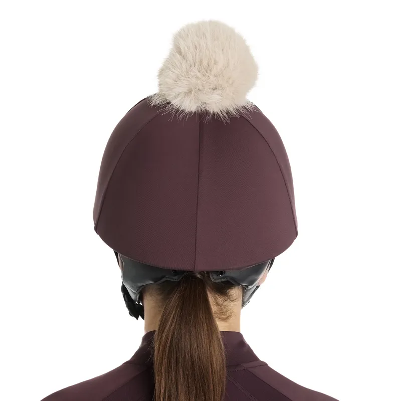 LeMieux Classique Pom Hat Silk - Damson-1