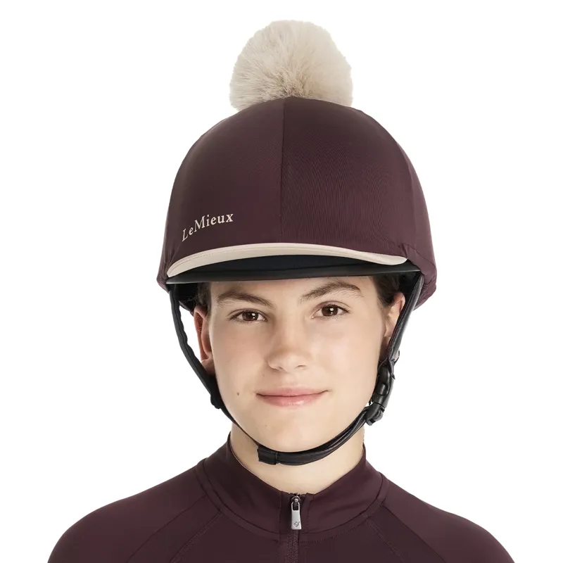 LeMieux Classique Pom Hat Silk - Damson