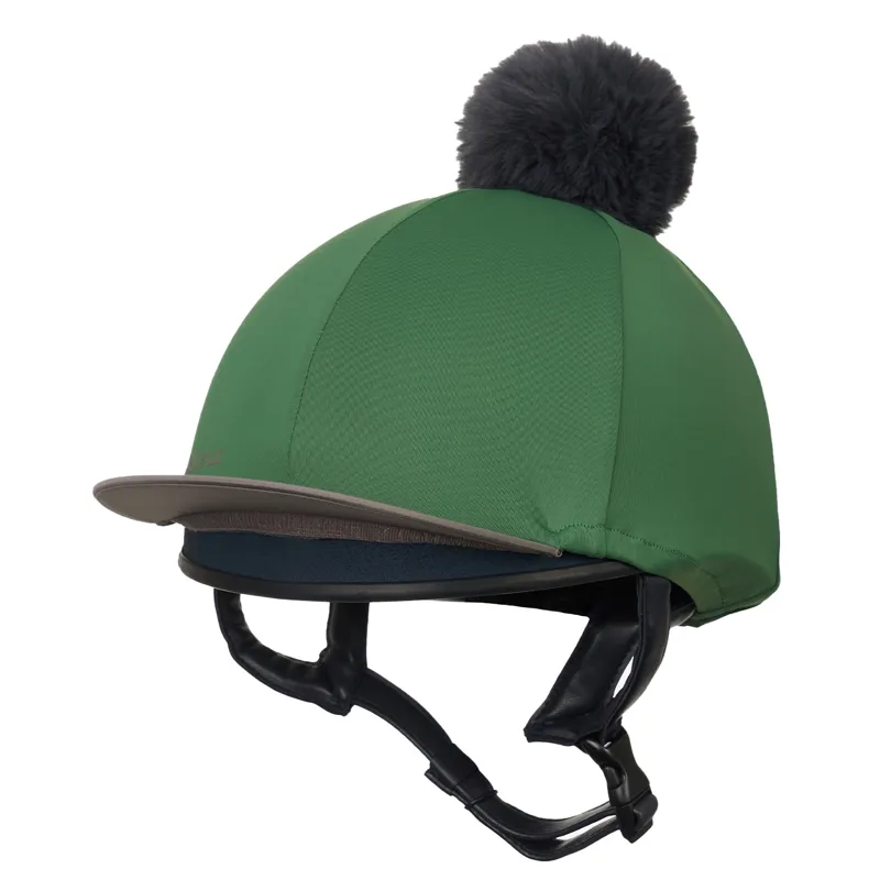 LeMieux Classique Pom Hat Silk - Hunter Green-1