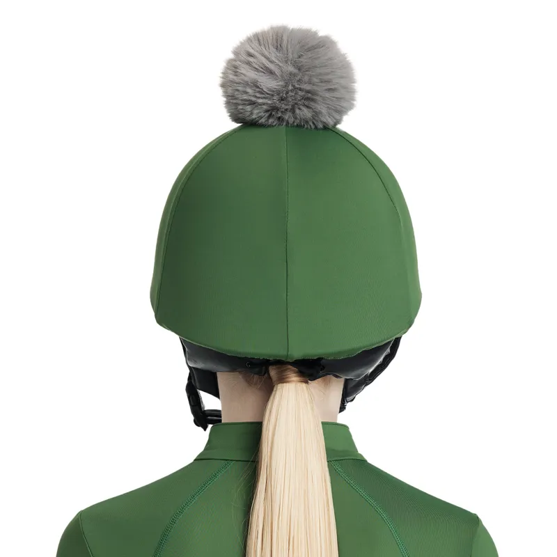LeMieux Classique Pom Hat Silk - Hunter Green-3