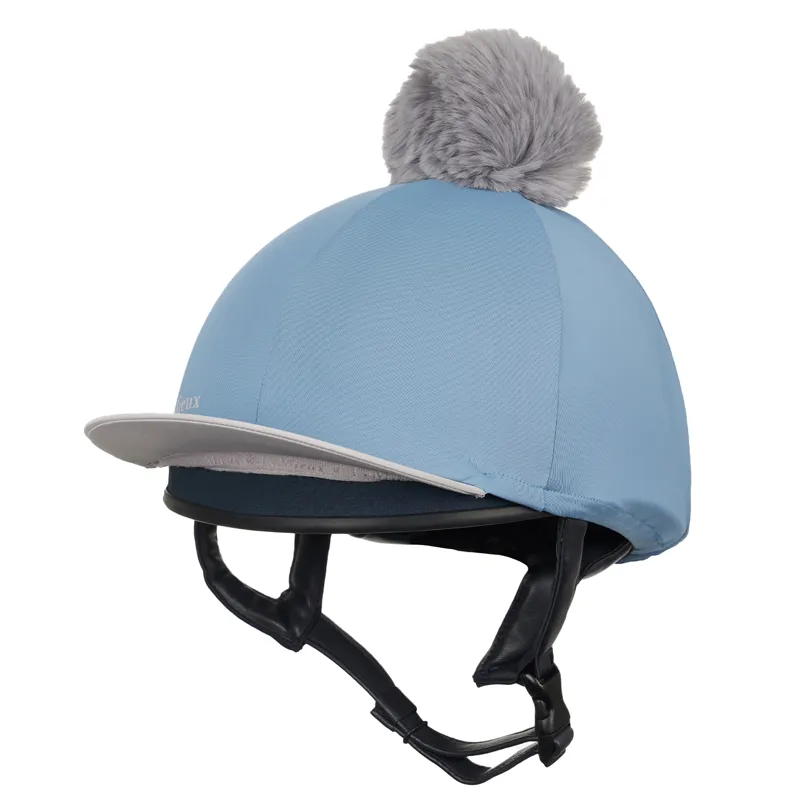 LeMieux Classique Pom Hat Silk - Ice Blue-1
