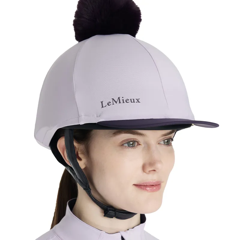 LeMieux Classique Pom Hat Silk - Lilac-2