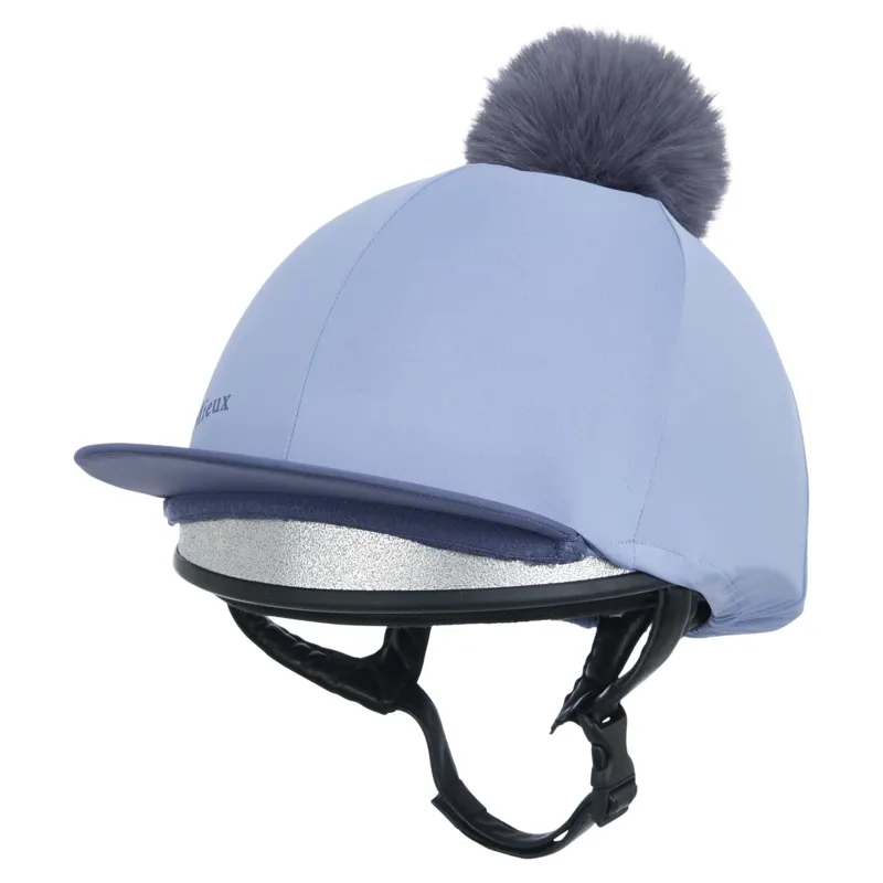LeMieux Classique Pom Hat Silk - Powder Blue-1