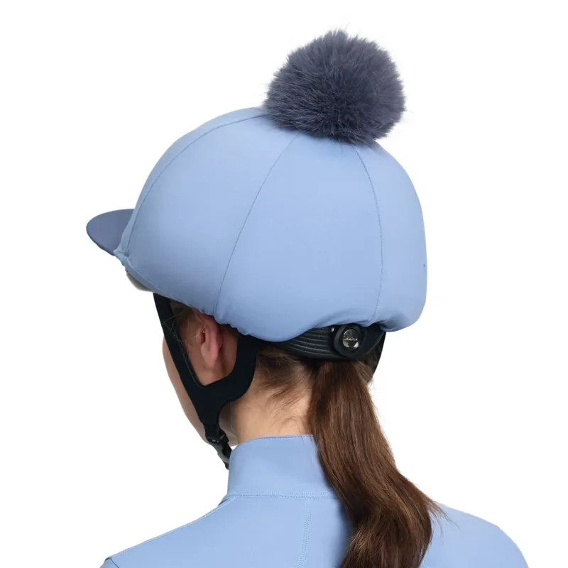 LeMieux Classique Pom Hat Silk - Powder Blue-3