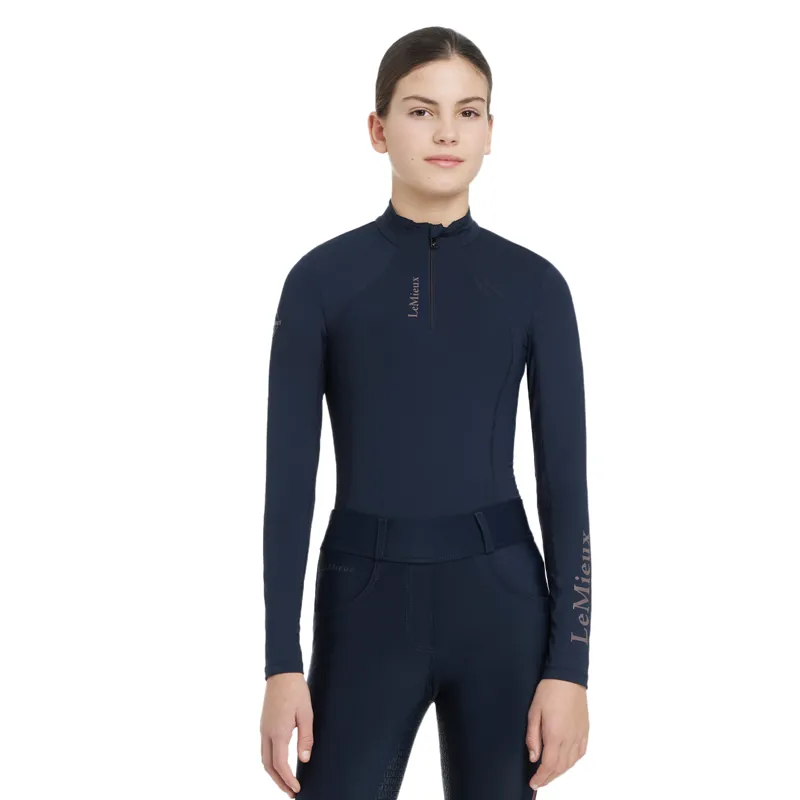 LeMieux Classique Young Rider Long Sleeve Base Layer - Navy