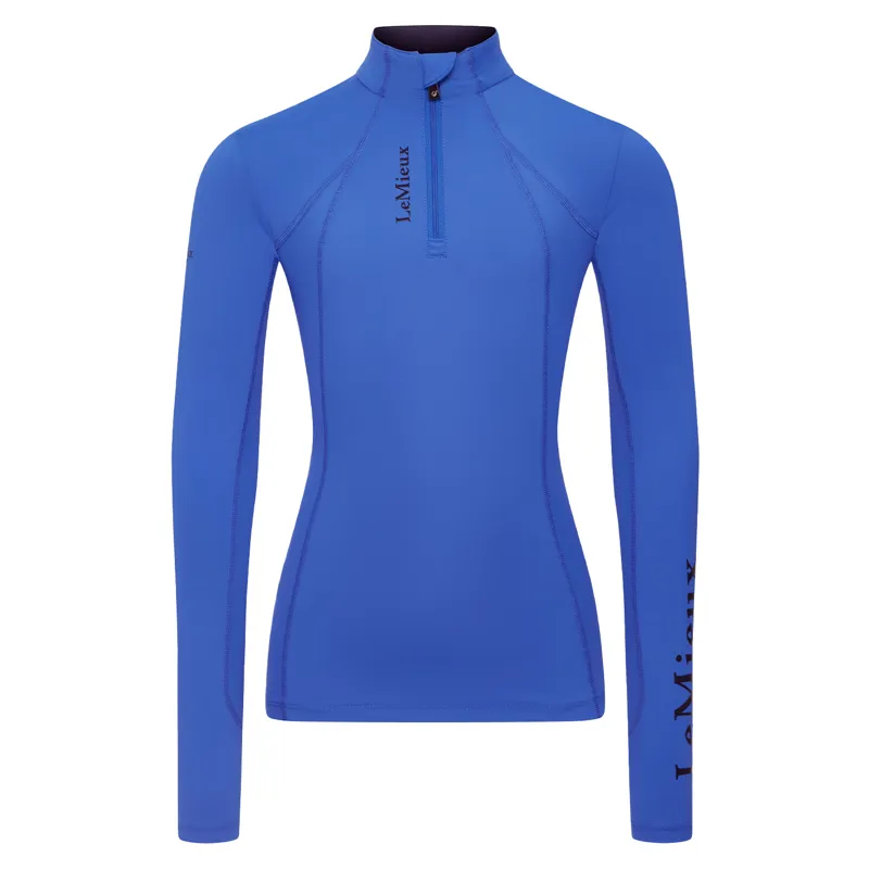LeMieux Classique Young Rider Long Sleeve Base Layer - Benetton Blue-2