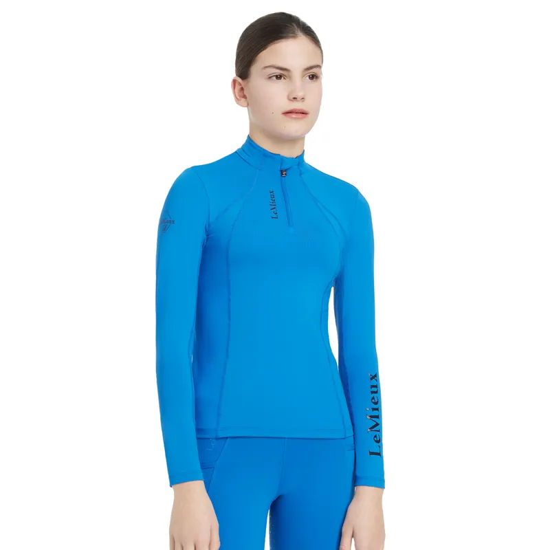 LeMieux Classique Young Rider Long Sleeve Base Layer - Benetton Blue