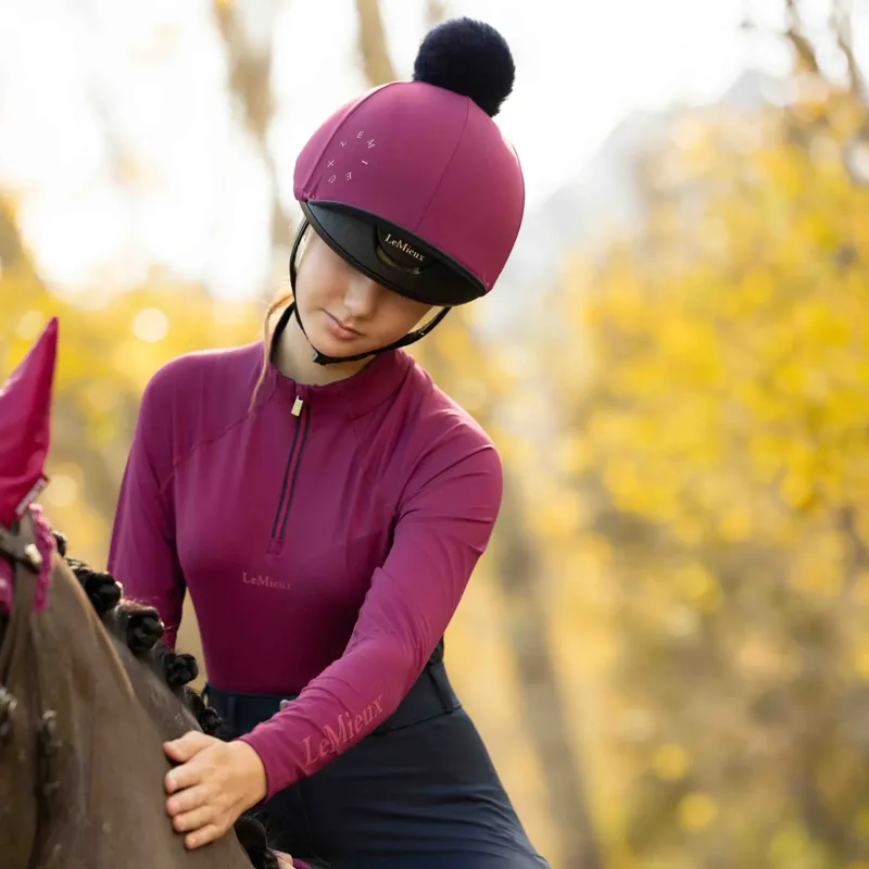 LeMieux Young Rider Classique Long Sleeve Base Layer - Blackberry-6