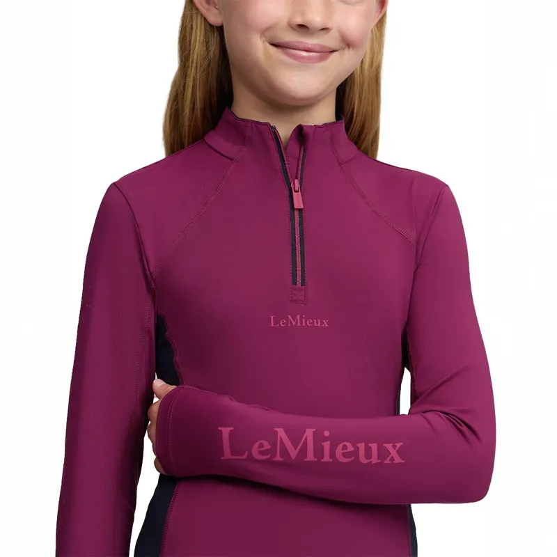 LeMieux Young Rider Classique Long Sleeve Base Layer - Blackberry-3