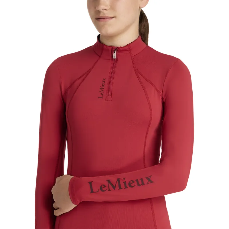 LeMieux Classique Young Rider Long Sleeve Base Layer - Chilli-3