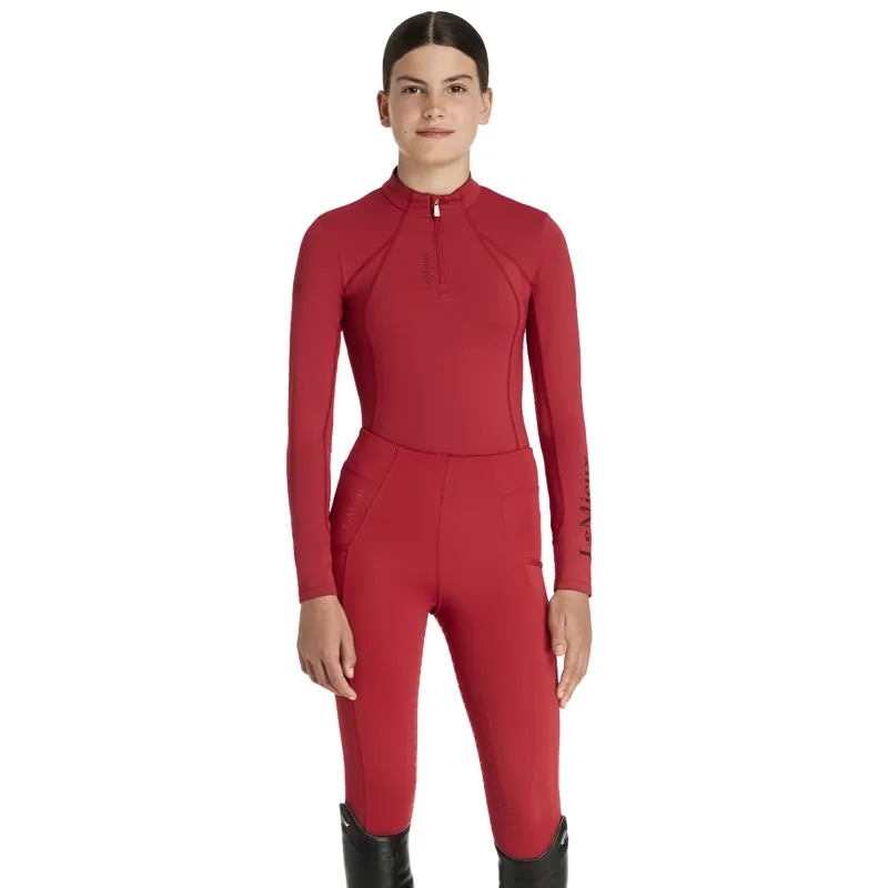 LeMieux Classique Young Rider Long Sleeve Base Layer - Chilli-4