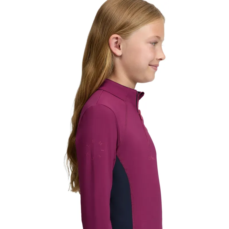 LeMieux Young Rider Classique Long Sleeve Base Layer - Blackberry-5