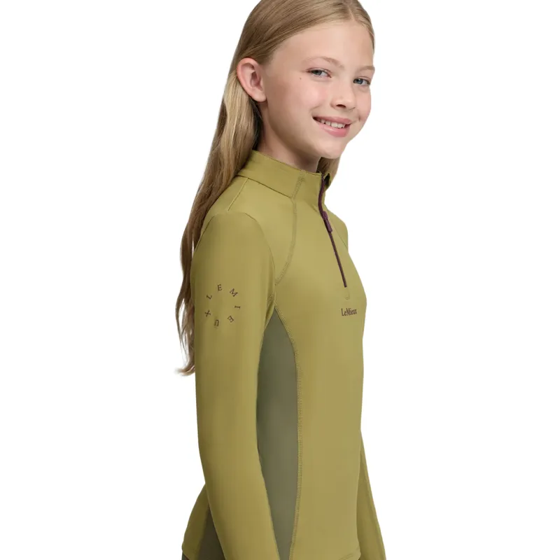 LeMieux Young Rider Classique Long Sleeve Base Layer - Gooseberry-4